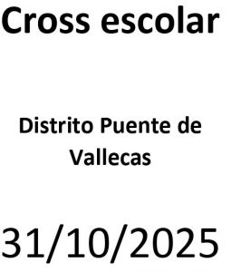 Cross escolar distrito Puente de Vallecas, Madrid